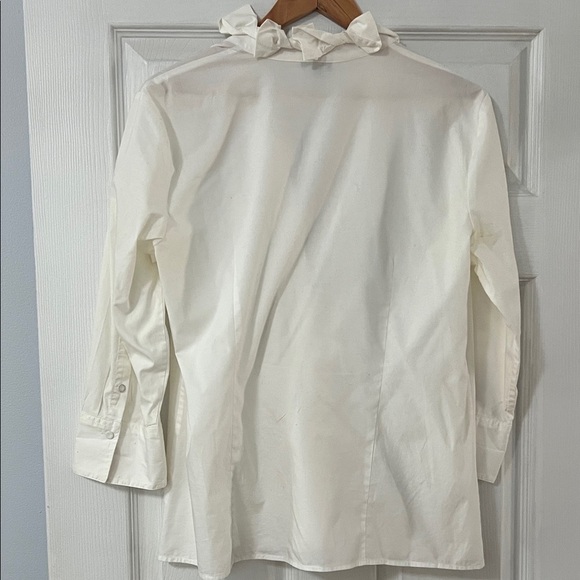 Talbots Cream Ruffled Blouse - Picture 5 of 5
